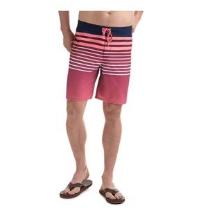 NWT Men’s Vineyard Vines Surflodge Stripe Board Shorts.color-jetty red size 42